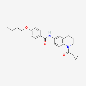 4-butoxy-N-[1-(cyclopropanecarbonyl)-3,4-dihydro-2H-quinolin-6-yl]benzamide