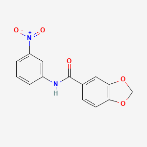 molecular formula C14H10N2O5 B2561979 N-(3-nitrophenyl)-1,3-benzodioxole-5-carboxamide CAS No. 346726-70-3