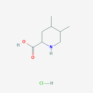 molecular formula C8H16ClNO2 B2561981 4,5-Dimethylpiperidine-2-carboxylic acid;hydrochloride CAS No. 2378501-35-8