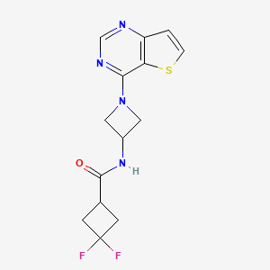 3,3-Difluoro-N-(1-thieno[3,2-d]pyrimidin-4-ylazetidin-3-yl)cyclobutane-1-carboxamide