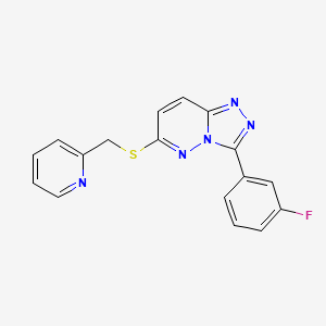 3-(3-Fluorophenyl)-6-(pyridin-2-ylmethylsulfanyl)-[1,2,4]triazolo[4,3-b]pyridazine