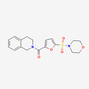 (3,4-dihydroisoquinolin-2(1H)-yl)(5-(morpholinosulfonyl)furan-2-yl)methanone