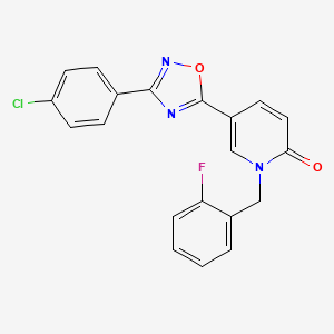 5-(3-(4-chlorophenyl)-1,2,4-oxadiazol-5-yl)-1-(2-fluorobenzyl)pyridin-2(1H)-one