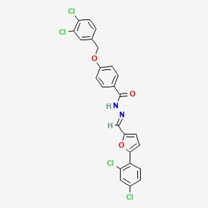 4-[(3,4-dichlorobenzyl)oxy]-N'-{(E)-[5-(2,4-dichlorophenyl)-2-furyl]methylidene}benzenecarbohydrazide