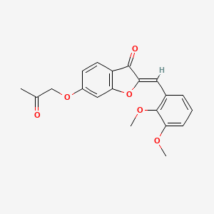 molecular formula C20H18O6 B2562017 (Z)-2-(2,3-dimethoxybenzylidene)-6-(2-oxopropoxy)benzofuran-3(2H)-one CAS No. 859665-64-8