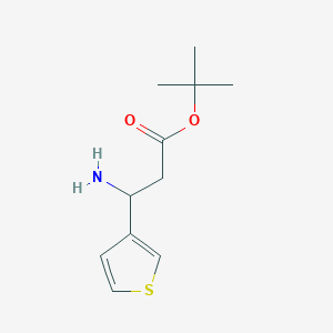 molecular formula C11H17NO2S B2562019 Tert-butyl 3-amino-3-thiophen-3-ylpropanoate CAS No. 2248390-32-9