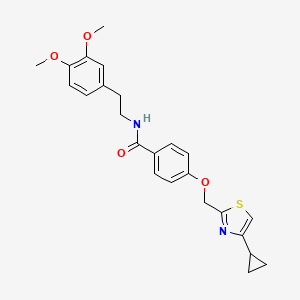 4-((4-cyclopropylthiazol-2-yl)methoxy)-N-(3,4-dimethoxyphenethyl)benzamide
