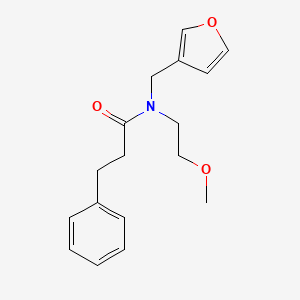 molecular formula C17H21NO3 B2562025 N-(furan-3-ylmethyl)-N-(2-methoxyethyl)-3-phenylpropanamide CAS No. 1421501-69-0