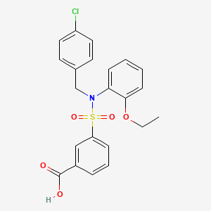 3-{[(4-Chlorophenyl)methyl](2-ethoxyphenyl)sulfamoyl}benzoic acid