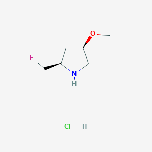molecular formula C6H13ClFNO B2562028 (2R,4R)-2-(Fluoromethyl)-4-methoxypyrrolidine;hydrochloride CAS No. 2411177-23-4