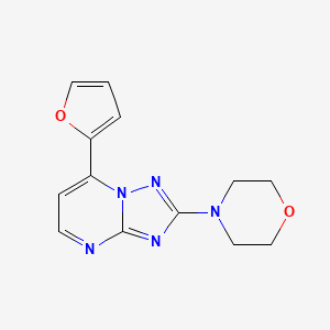 molecular formula C13H13N5O2 B2562036 4-[7-(Furan-2-yl)-[1,2,4]triazolo[1,5-a]pyrimidin-2-yl]morpholine CAS No. 320416-13-5