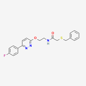 2-(benzylthio)-N-(2-((6-(4-fluorophenyl)pyridazin-3-yl)oxy)ethyl)acetamide