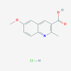 molecular formula C12H12ClNO3 B2562039 6-甲氧基-2-甲基喹啉-3-羧酸盐酸盐 CAS No. 2126163-13-9