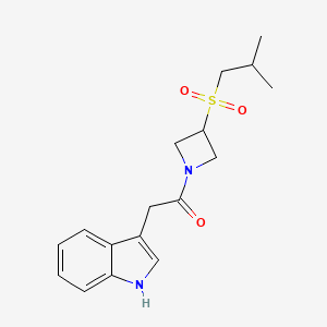 2-(1H-indol-3-yl)-1-(3-(isobutylsulfonyl)azetidin-1-yl)ethanone
