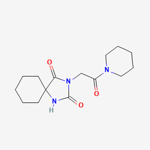 molecular formula C15H23N3O3 B2562061 3-(2-Oxo-2-piperidin-1-ylethyl)-1,3-diazaspiro[4.5]decane-2,4-dione CAS No. 923209-17-0