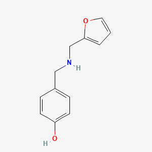 molecular formula C12H13NO2 B2562064 4-{[(Furan-2-ylmethyl)amino]methyl}phenol CAS No. 478358-10-0