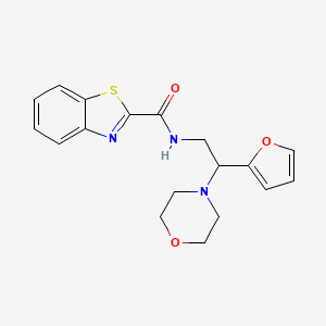 molecular formula C18H19N3O3S B2562069 N-(2-(furan-2-yl)-2-morpholinoethyl)benzo[d]thiazole-2-carboxamide CAS No. 1210659-94-1