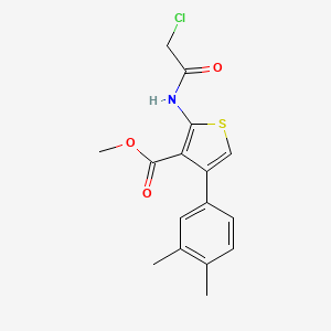 molecular formula C16H16ClNO3S B2562075 Methyl 2-(2-chloroacetamido)-4-(3,4-dimethylphenyl)thiophene-3-carboxylate CAS No. 610275-54-2