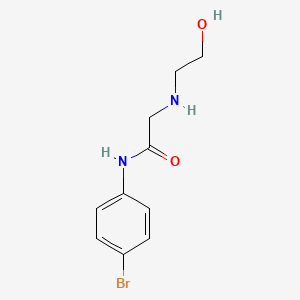 molecular formula C10H13BrN2O2 B2562082 2-(2-Hydroxyethylamino)-N-(4-bromophenyl)acetamide CAS No. 1156583-05-9