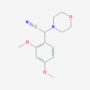 molecular formula C14H18N2O3 B256210 (2,4-Dimethoxyphenyl)morpholinoacetonitrile 