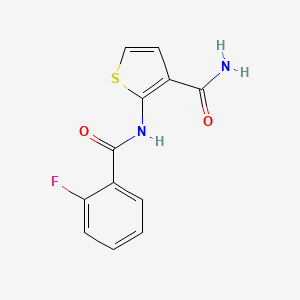 B2562111 2-[(2-Fluorobenzoyl)amino]thiophene-3-carboxamide CAS No. 773140-09-3