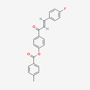molecular formula C23H17FO3 B2562117 4-[(2E)-3-(4-fluorophenyl)prop-2-enoyl]phenyl 4-methylbenzoate CAS No. 329704-19-0