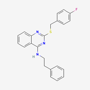 2-{[(4-fluorophenyl)methyl]sulfanyl}-N-(2-phenylethyl)quinazolin-4-amine