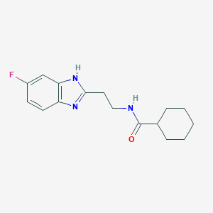 molecular formula C16H20FN3O B256212 N-[2-(6-fluoro-1H-benzimidazol-2-yl)ethyl]cyclohexanecarboxamide 