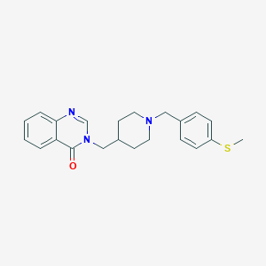 molecular formula C22H25N3OS B2562120 3-[[1-[(4-Methylsulfanylphenyl)methyl]piperidin-4-yl]methyl]quinazolin-4-one CAS No. 2380183-60-6