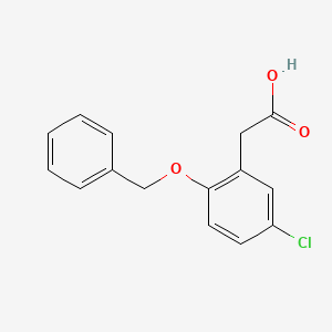 molecular formula C15H13ClO3 B2562124 2-Benzyloxy-5-chlorophenyl acetic acid CAS No. 149428-98-8