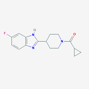 molecular formula C16H18FN3O B256213 2-[1-(cyclopropylcarbonyl)-4-piperidinyl]-5-fluoro-1H-benzimidazole 