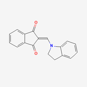 molecular formula C18H13NO2 B2562137 2-(Indolinylmethylene)indane-1,3-dione CAS No. 1023496-33-4