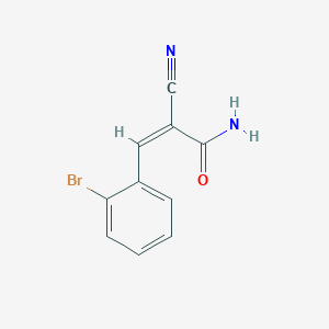 molecular formula C10H7BrN2O B2562142 (2Z)-3-(2-bromophenyl)-2-cyanoprop-2-enamide CAS No. 387844-22-6