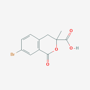 molecular formula C11H9BrO4 B2562143 7-溴-3-甲基-1-氧代异色满-3-羧酸 CAS No. 951901-84-1