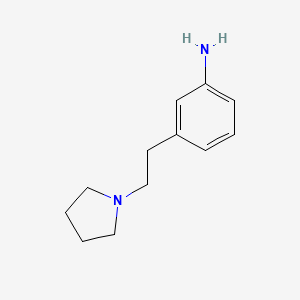 molecular formula C12H18N2 B2562152 3-[2-(Pyrrolidin-1-yl)ethyl]aniline CAS No. 710351-82-9