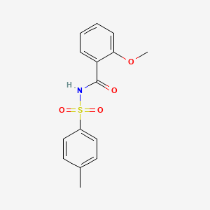 molecular formula C15H15NO4S B2562156 2-methoxy-N-(4-methylphenyl)sulfonylbenzamide CAS No. 81589-32-4