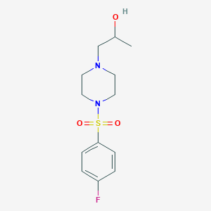 molecular formula C13H19FN2O3S B2562171 1-(4-((4-Fluorophenyl)sulfonyl)piperazin-1-yl)propan-2-ol CAS No. 1282377-15-4