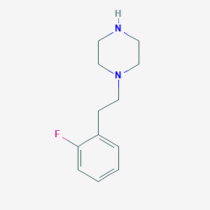 molecular formula C12H17FN2 B256218 1-[2-(2-Fluorophenyl)ethyl]piperazine 