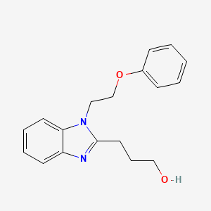 molecular formula C18H20N2O2 B2562180 3-[1-(2-Phenoxyethyl)benzimidazol-2-yl]propan-1-ol CAS No. 612047-05-9