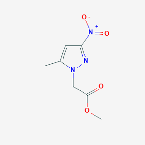 molecular formula C7H9N3O4 B2562187 5-甲基-3-硝基-1H-吡唑-1-基乙酸甲酯 CAS No. 1699260-34-8