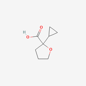 molecular formula C8H12O3 B2562189 2-环丙基氧杂环己烷-2-羧酸 CAS No. 1936371-80-0