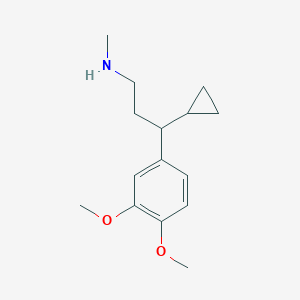 molecular formula C15H23NO2 B256223 N-[3-cyclopropyl-3-(3,4-dimethoxyphenyl)propyl]-N-methylamine 