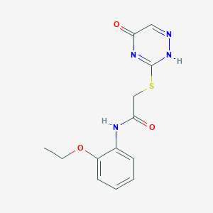 molecular formula C13H14N4O3S B256224 N-(2-ethoxyphenyl)-2-[(5-oxo-2H-1,2,4-triazin-3-yl)sulfanyl]acetamide 