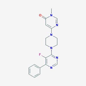 molecular formula C19H19FN6O B2562244 6-[4-(5-Fluoro-6-phenylpyrimidin-4-yl)piperazin-1-yl]-3-methylpyrimidin-4-one CAS No. 2380060-49-9