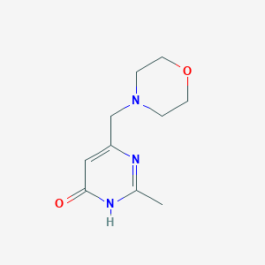 molecular formula C10H15N3O2 B2562253 2-甲基-6-(吗啉甲基)-4-嘧啶醇 CAS No. 866155-60-4