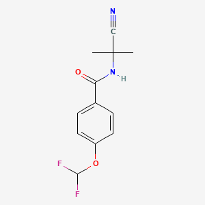 molecular formula C12H12F2N2O2 B2562261 N-(1-cyano-1-methylethyl)-4-(difluoromethoxy)benzamide CAS No. 1273767-08-0