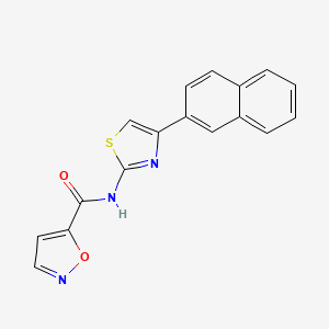 molecular formula C17H11N3O2S B2562262 N-(4-(萘-2-基)噻唑-2-基)异恶唑-5-甲酰胺 CAS No. 941993-63-1