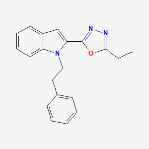 2-ethyl-5-(1-phenethyl-1H-indol-2-yl)-1,3,4-oxadiazole