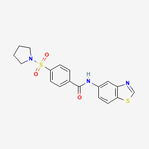 N-(benzo[d]thiazol-5-yl)-4-(pyrrolidin-1-ylsulfonyl)benzamide