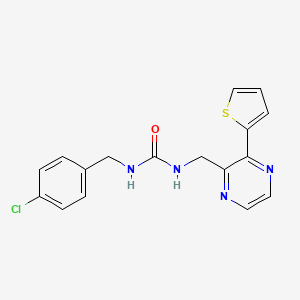 1-(4-Chlorobenzyl)-3-((3-(thiophen-2-yl)pyrazin-2-yl)methyl)urea